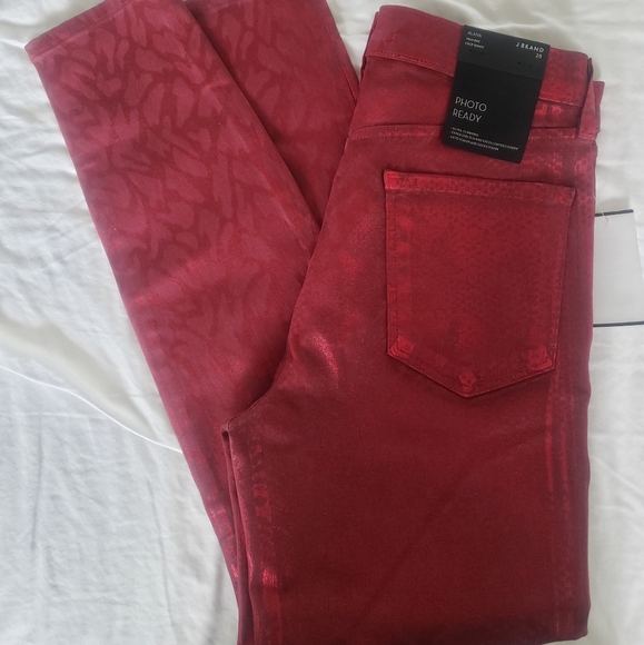 J Brand Red Alana Python snakeskin - Picture 4 of 9